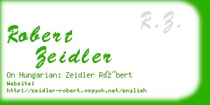 robert zeidler business card